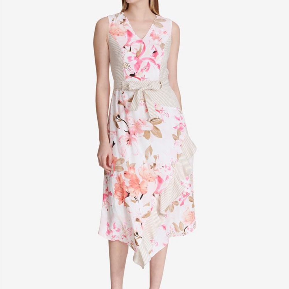 Calvin Klein Mixed Print Midi